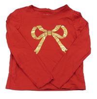 Červené tričko s mašlou Primark