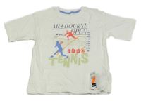 Nové - bílé tričko s potiskem dunnes