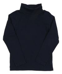 Tmavomodré tričko s rolákom