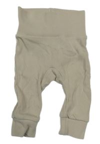 Světlebéžové žebrované lehké tepláky Ergee