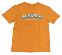 Oranžové tričko s nápisom McKenzie