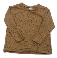 Hnedé bodkovaná é tričko H&M
