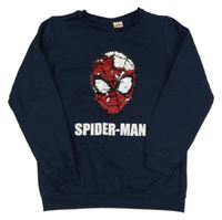 Tmavomodrá mikina so Spidermanem z flitrů zn. LC Waikiki