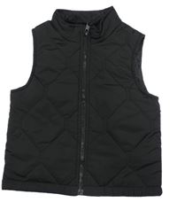 Čierna šušťáková prešívaná zateplená vesta F&F