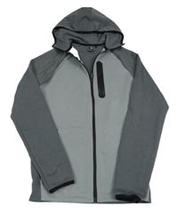 Sivo-antracitová prepínaci mikina s kapucňou