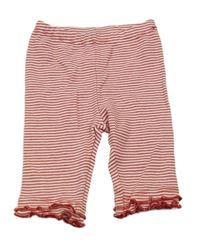 Bielo-červené pruhované legíny