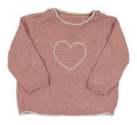 Ružový sveter so srdcem M&S