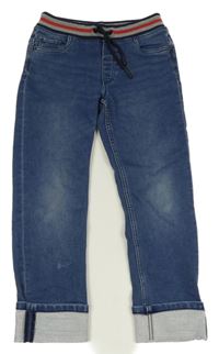 Modré teplákové rifle s úpletovým pasem C&A