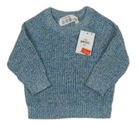 Nové - Modrý melírovaný svetr Primark