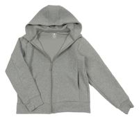 Šedá propínací mikina s kapucí Uniqlo