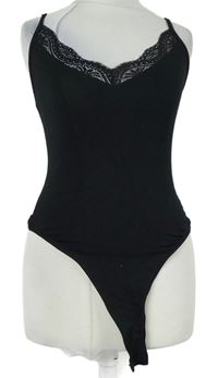Dámské černé body s krajkou Miss Selfridge 