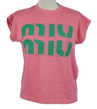 Dámske ružové úpletové tričko s nápisom