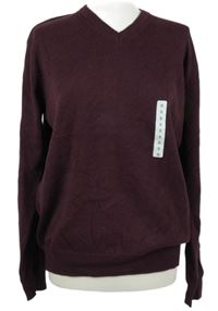 Nové - Pánský vínový svetr Dunnes 