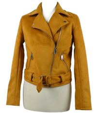 Dámský hořčicový semišový crop křivák s páskem New Look 