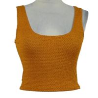 Nové - Dámske horčicový pletený crop top Primark