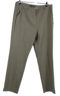 Dámske béžové vzorované slim nohavice M&S