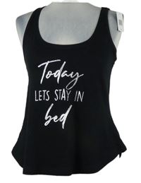 Nové - Dámsky čierny pyžamový top s nápisom Peacocks