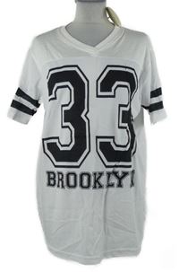 Nové - Dámský bílý sportovní dres s číslem Cameo Rose 