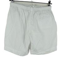 Dámské bílé plátěné kraťasy 