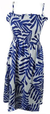 Dámské modro-bílé vzorované žabičkové šaty H&M