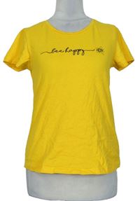 Dámske okrové tričko s nápisom Mountain Warehouse