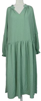 Dámske zelené vzorované midi šaty TU