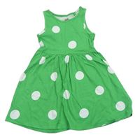 Zelené bodkovaná é bavlnené šaty F&F