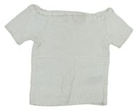 Biele žabičkované crop tričko Primark