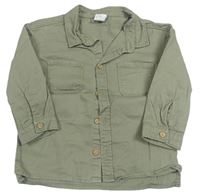 Khaki rifľová košeľa H&M