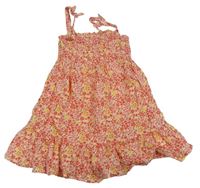 Biele kvetinové žabičkové šaty Primark