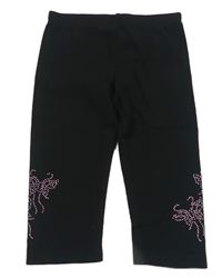 Čierne capri legíny s kamienkami Kiki&Koko