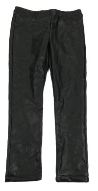 Čierne koženkové legíny F&F