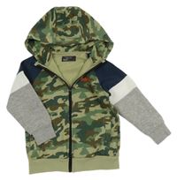 Army-tmavomodro-sivá prepínaci mikina s kapucňou Next