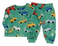 Zelené sametové pyžamo s auty Primark