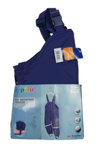 Nové - tmavomodré nepromokavé laclové kalhoty lupilu