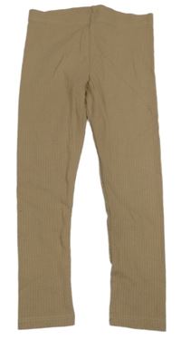 Béžové žebrované legíny Next