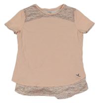 Světlerůžové sportovní tričko s melírem Decathlon