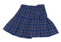 Modro-bielo-hnedá kockovaná sukňa H&M