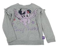 Šedá mikina s jednorožcem Tu