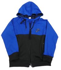 Modro-čierna prepínaci mikina s kapucí Nike