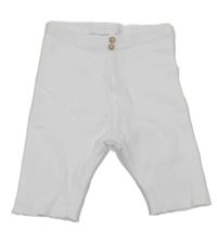 Bílé žebrované lehké crop tepláky Zara