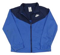 Modrá športová prepínaci mikina s logom Nike