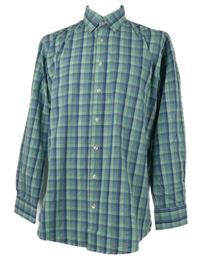 Pánská modro-zelená kostkovaná košile Centerline vel. 17,5