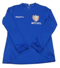 Modré športové tričko s potlačou Craft