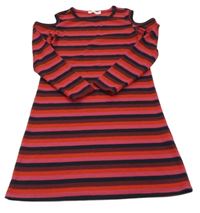 Farebné pruhované rebrované šaty Koton