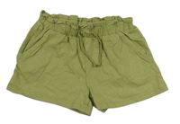 Khaki bavlnené kraťasy Tu