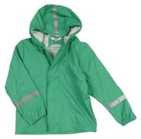 Zelená nepromokavá bunda s kapucňou