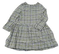 Bílo-khaki-černé kostkované šaty Lily & Dan