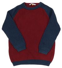 Vínovo-tmavomodrý sveter John Lewis