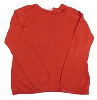 Červený trblietavý sveter s mašlou H&M